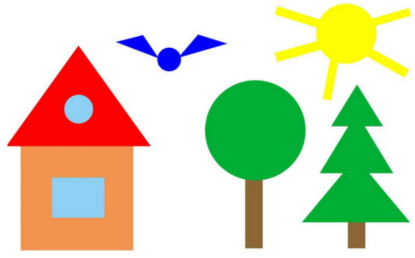 Аппликации для детей 3-4 лет из цветной бумаги. Шаблоны