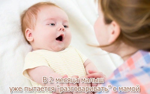 Что должен уметь ребенок в 2 месяца. Точная таблица, развитие малыша
