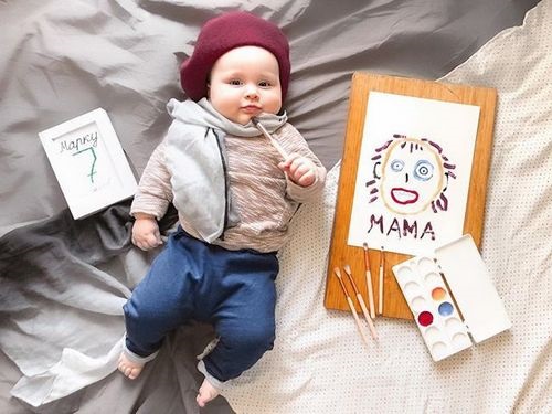 Идеи для фото ребенка по месяцам до 1 года мальчиков, девочки