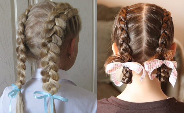 обратная французская коса