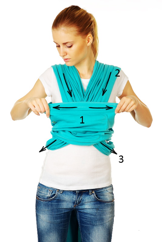 Как завязать слинг шарф для новорожденных колыбелька, горизонтальное положение, вертикально, кольцом. Схемы