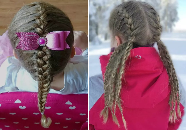 Косички для девочек в садик за 5 минут лёгкие и красивые. Фото