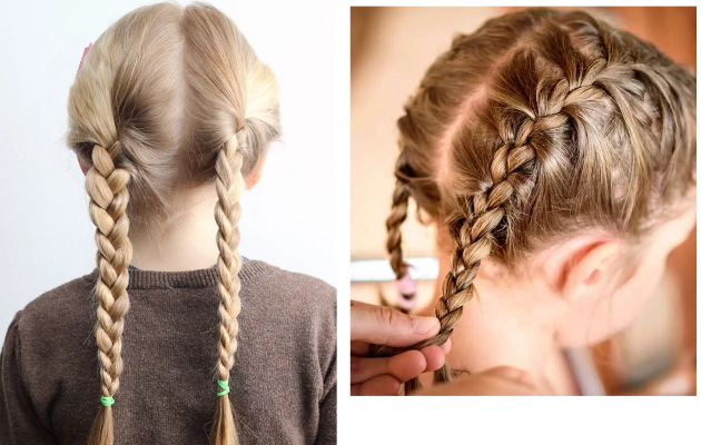 Косички для девочек в садик за 5 минут лёгкие и красивые. Фото