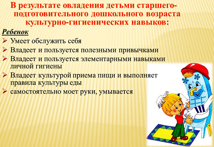 КГН (культурно-гигиенические навыки) в подготовительной группе. Картотека