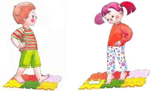 Массажный коврик для ног детей. Ортопедический для стоп, пазл, резиновый, Орто, Сима Ленд, с камнями, от плоскостопия