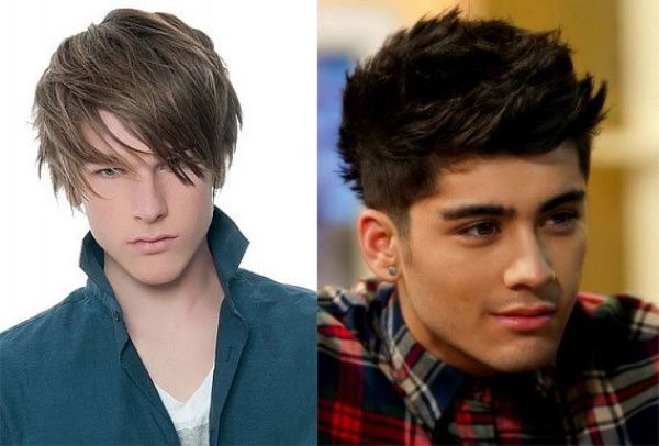 Модные прически для мальчика 10-14 лет. Фото с длинной челкой