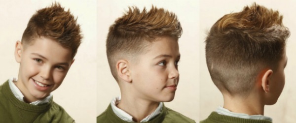 Модные стрижки для мальчиков 2023. Фото и названия причесок с выбритой полоской, полубокс, теннис, шапочка, андеркат, ирокез, шегги