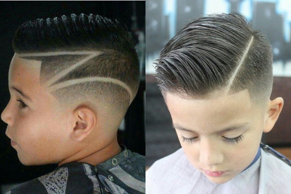 Молния на голове у мальчиков. Фото, как состричь машинкой