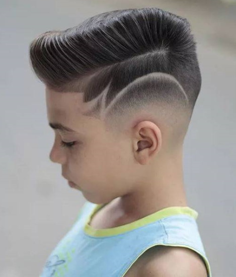 Молния на голове у мальчиков. Фото, как состричь машинкой