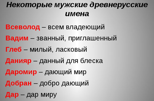 Мужские имена красивые и редкие, необычные, иностранные, православные. Список и значение