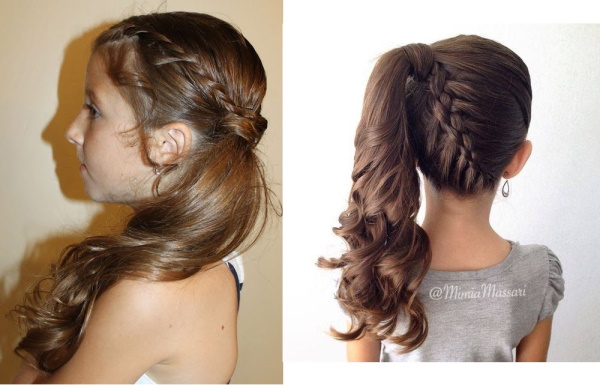 Необычные прически для девочек на длинные, средние волосы