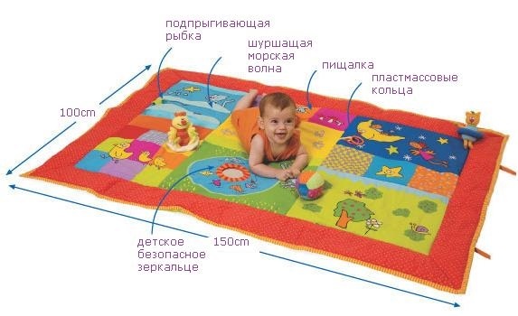 Развивающий коврик для детей от 0 до 3 лет: какой купить, как сделать своими руками мастер класс, фото