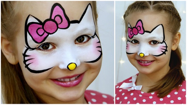 Рисунки на лице для девочек. Как сделать красками, гуашью, легкие и красивые, простые для игр