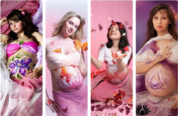 Рисунки на животе у беременных прикольные, простые, для мальчиков, девочек