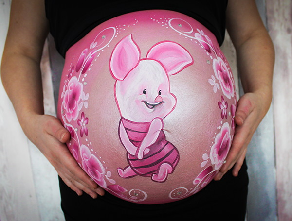 Рисунки на животе у беременных прикольные, простые, для мальчиков, девочек