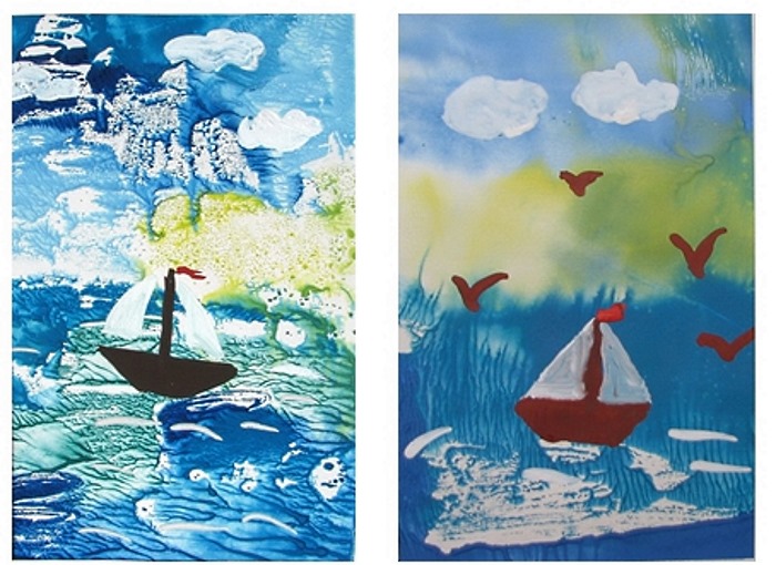 Рисунок "Черное море и его берега". Мастер класс для детей