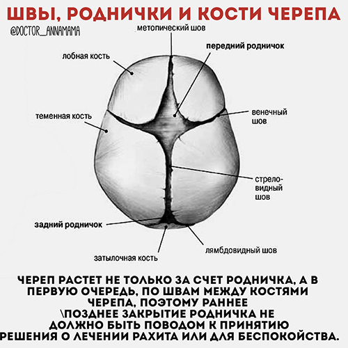 Родничок у ребенка большой, маленький. Когда закрывается, возраст, почему впалый, выпуклый, пульсирует