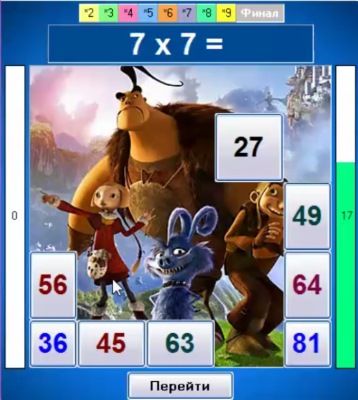 Таблица умножения: игра, чтобы быстро выучить, легко за 5 минут на 2, 3, 4, 5, 6, 7, 8, 9. Тренажер ребенку 2-3 класс, карточки