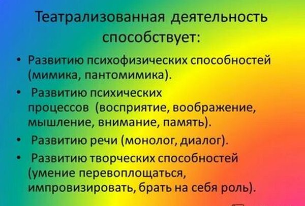 Театрализованная деятельность в средней группе. Картотека, цели по ФГОС