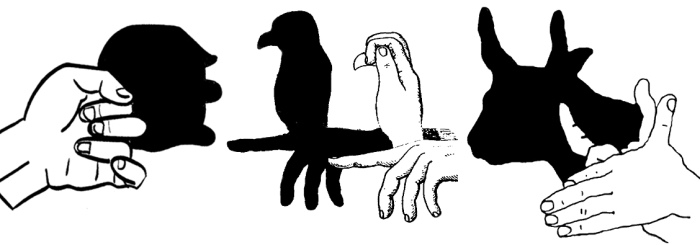 Тени руками на стене для детей самые простые. Фото