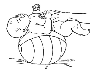 Занятия на фитболе для грудничков, детей до года. Упражнения при дисплазии, мышечной дистонии. Как выбрать мяч, советы Комаровского