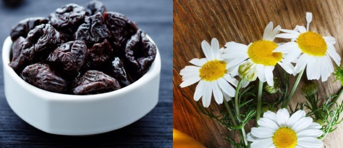 Чернослив и ромашка