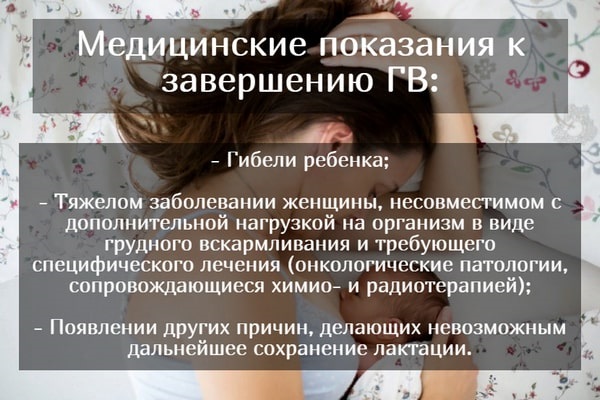 Завершение (прекращение) грудного вскармливания для мамы