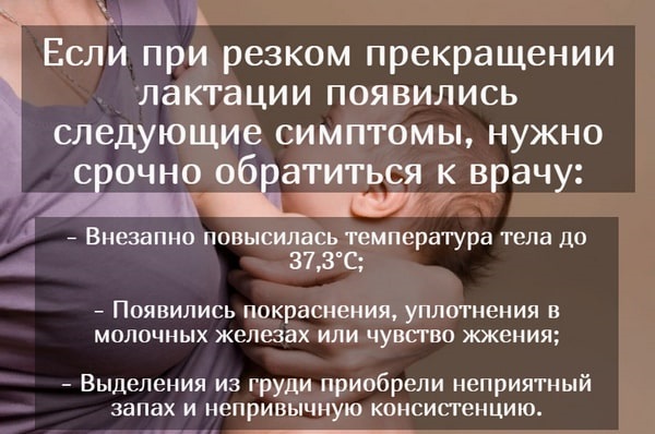 Завершение (прекращение) грудного вскармливания для мамы